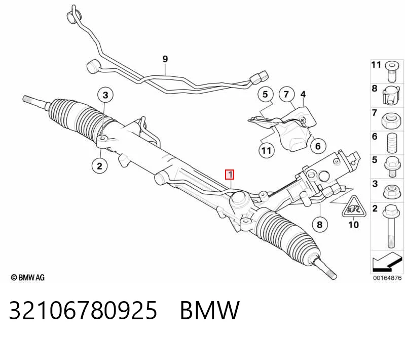 32106780925 BMW Рейковий рульовий механізм