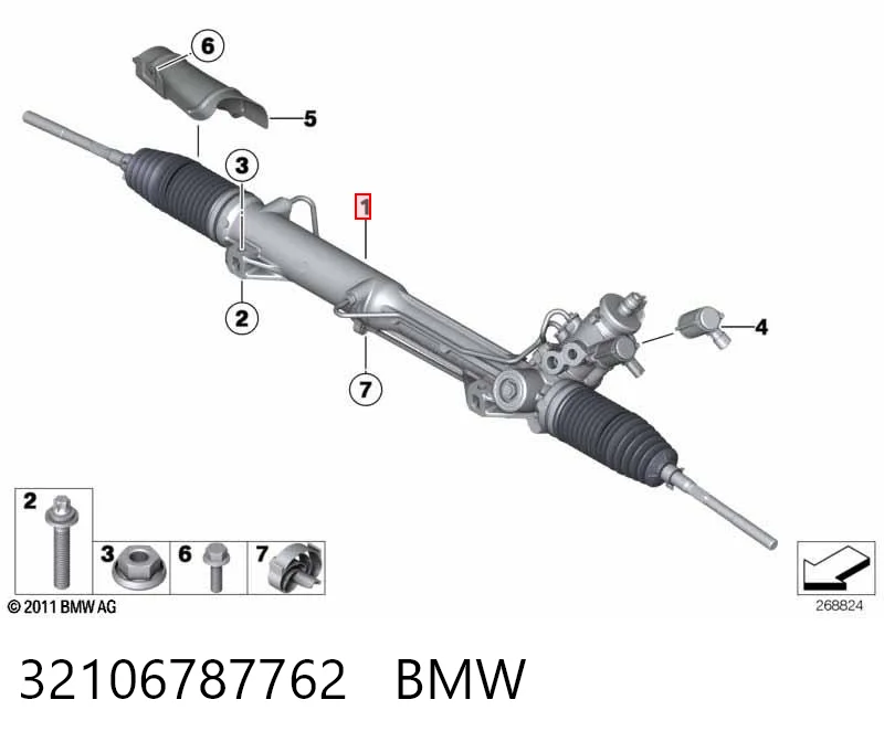 32106787762 BMW Рейковий рульовий механізм