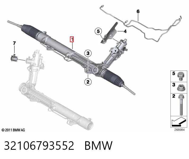 32106793552 BMW Рейковий рульовий механізм