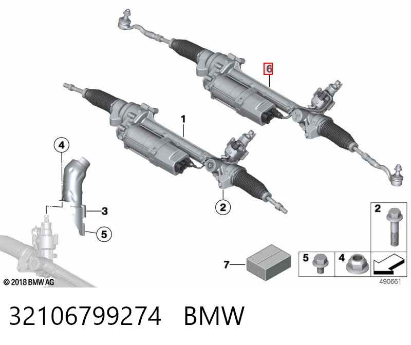 32106799274 BMW Рейковий рульовий механізм