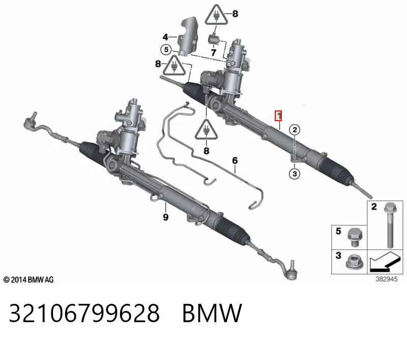 32106799628 BMW Рейковий рульовий механізм