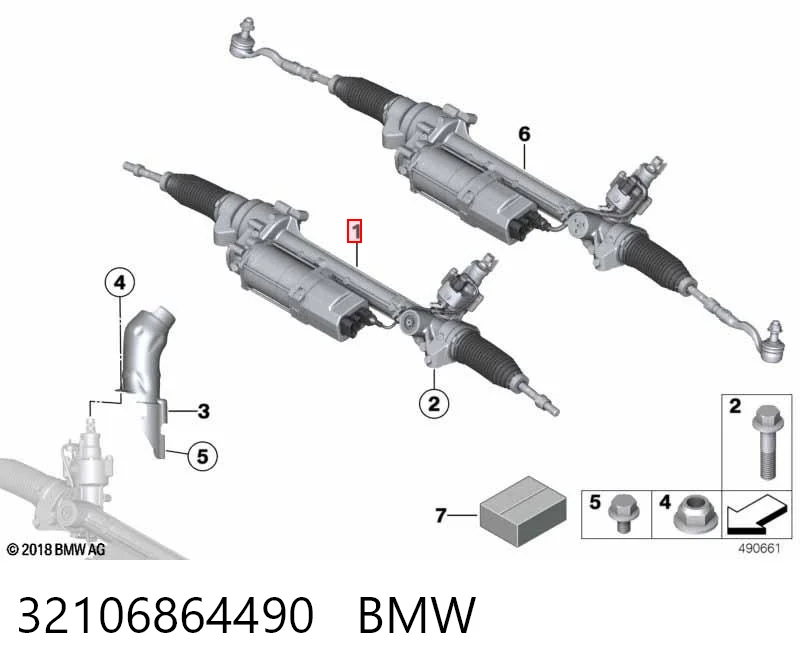 32106864490 BMW Рейковий рульовий механізм