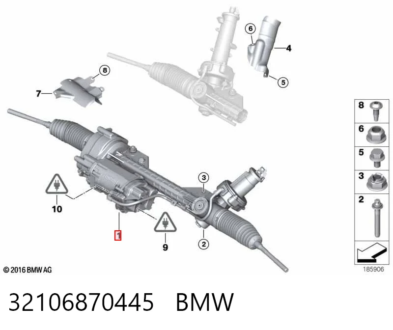 32106870445 BMW Рейковий рульовий механізм