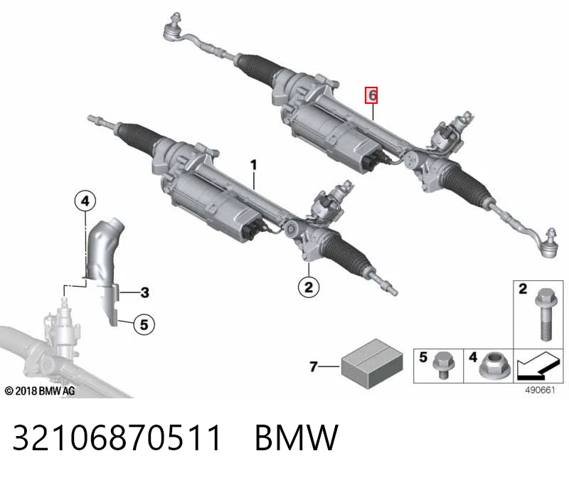 32106870511 BMW Рейковий рульовий механізм