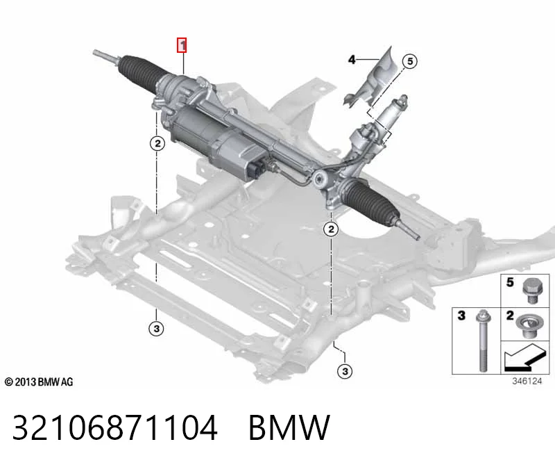 32106871104 BMW Рейковий рульовий механізм