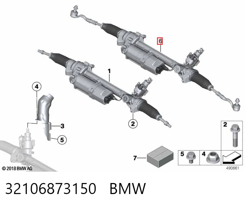 32106873150 BMW Рейковий рульовий механізм