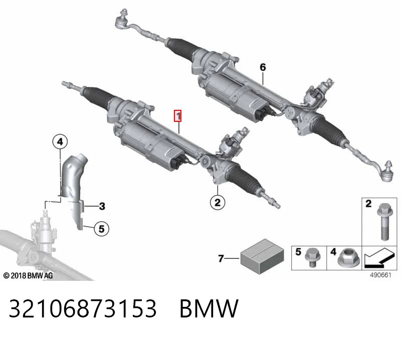32106873153 BMW Рейковий рульовий механізм