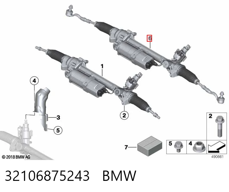 32106875243 BMW Рейковий рульовий механізм