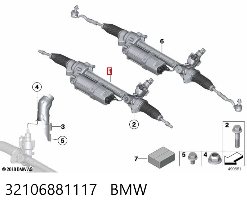 32106881117 BMW Рейковий рульовий механізм