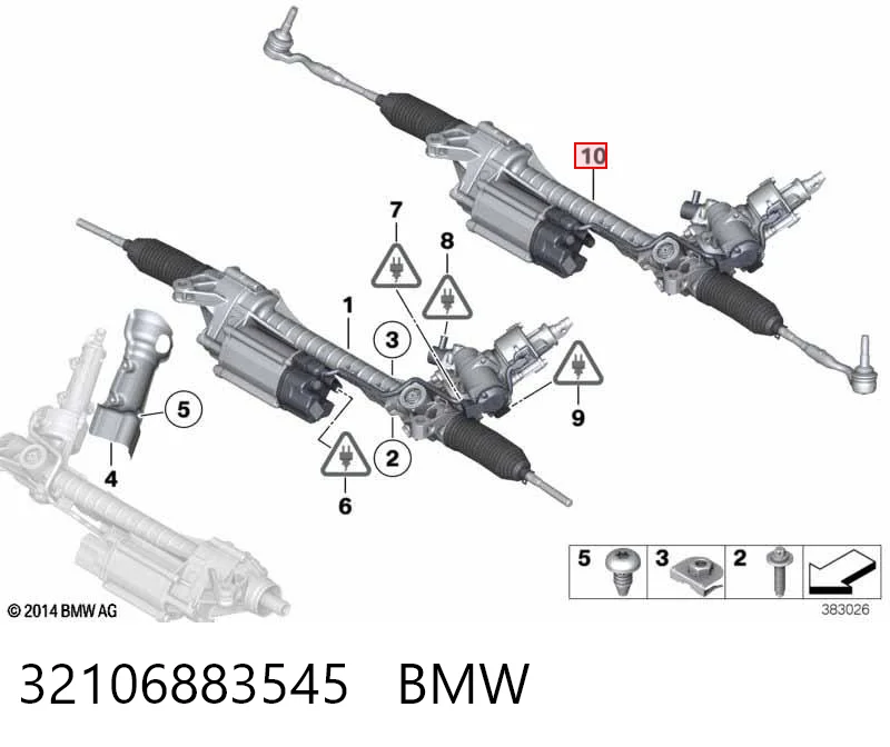 32106883545 BMW Рейковий рульовий механізм