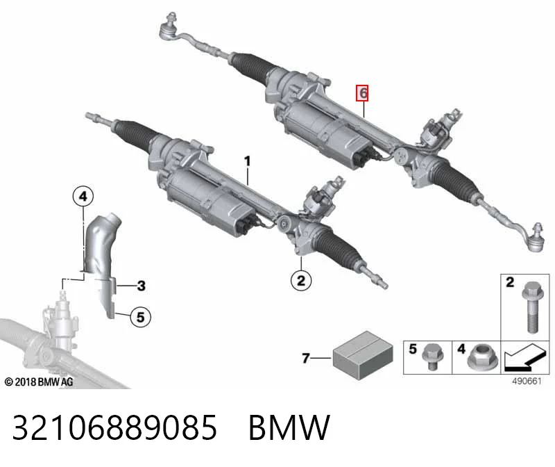 32106889085 BMW Рейковий рульовий механізм