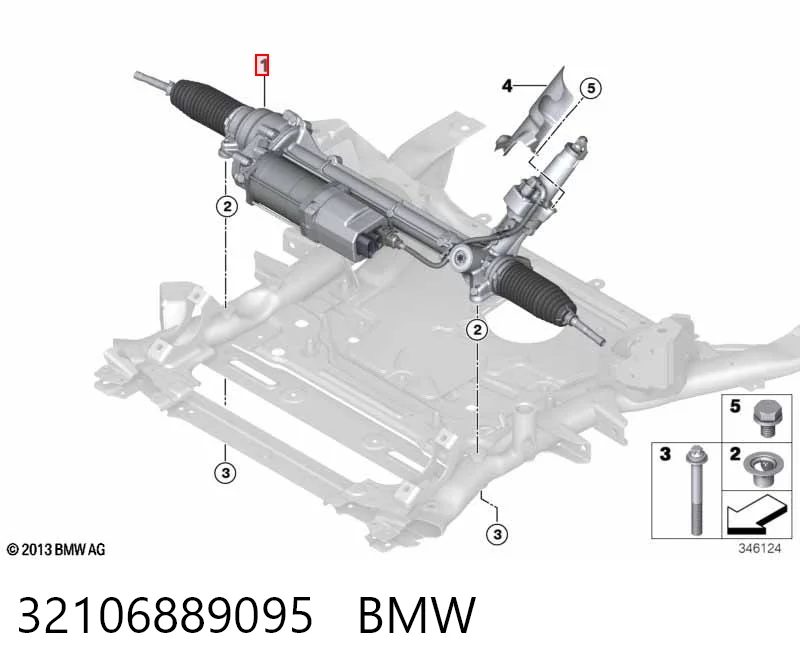32106889095 BMW Рейковий рульовий механізм