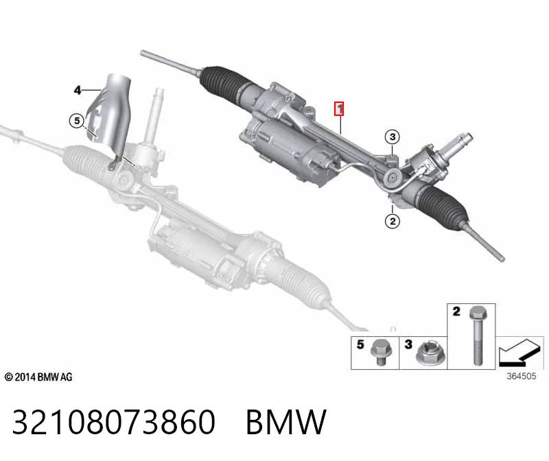32108073860 BMW Рейковий рульовий механізм