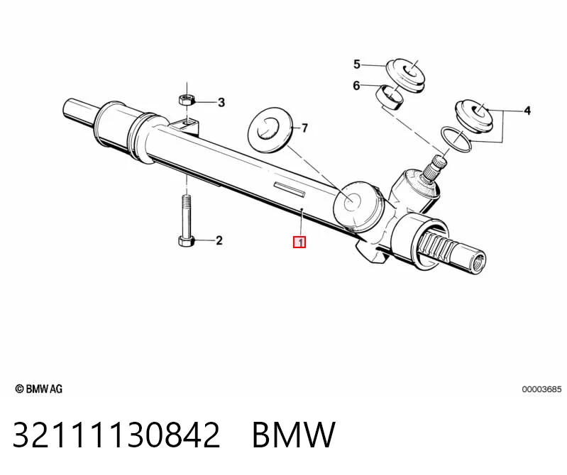 32111130842 BMW Рейковий рульовий механізм
