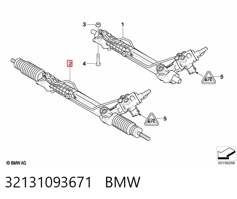 32131093671 BMW Рейковий рульовий механізм
