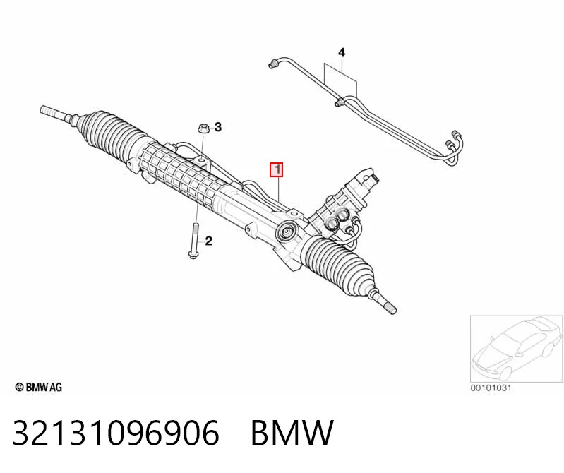 32131096906 BMW Рейковий рульовий механізм