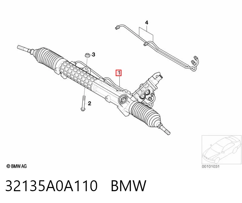 32135A0A110 BMW Рейковий рульовий механізм