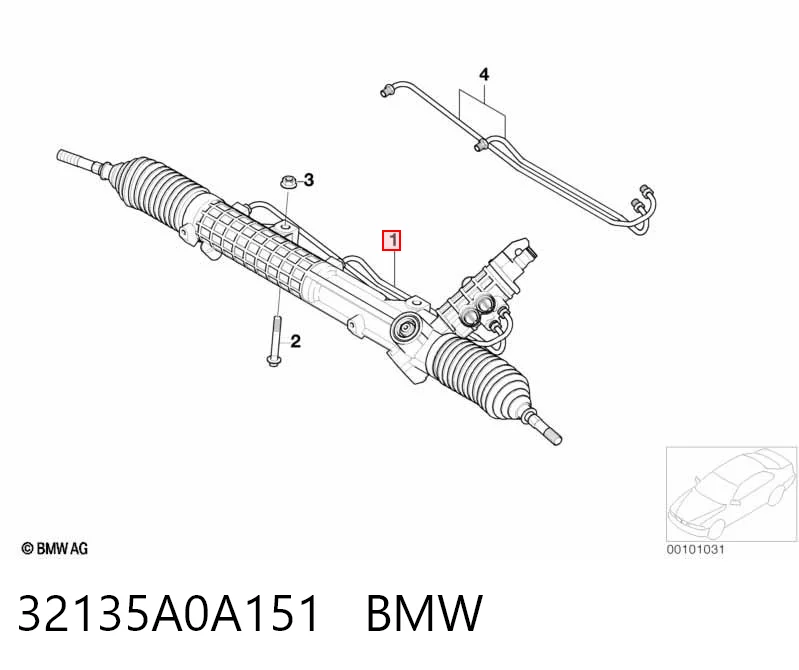 32135A0A151 BMW Рейковий рульовий механізм
