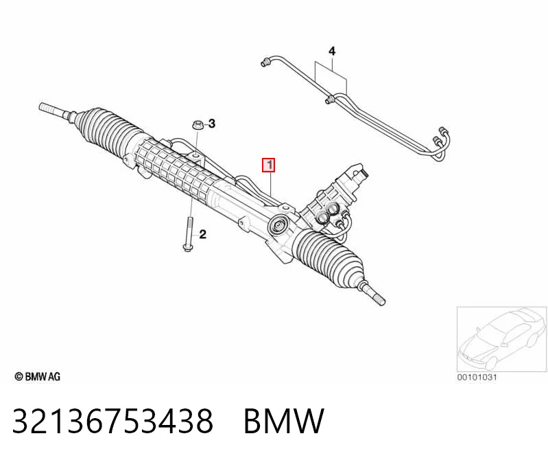 32136753438 BMW Рейковий рульовий механізм