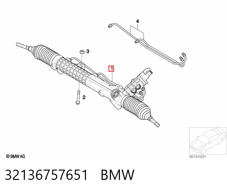 32136757651 BMW Рейковий рульовий механізм