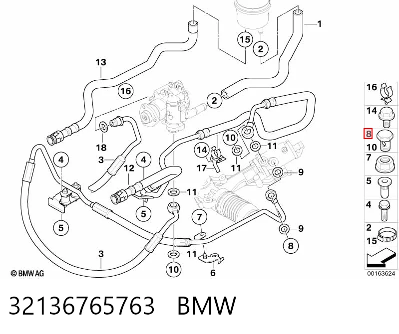 32136765763 BMW Рейковий рульовий механізм