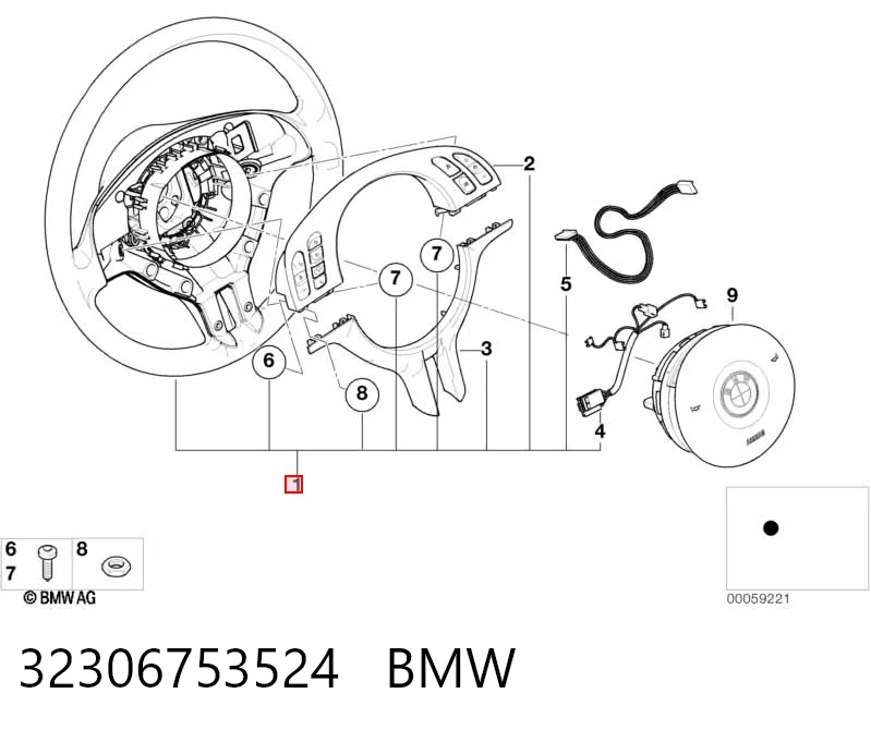Рульове колесо BMW 3 седан (E46) (1998 - 2005) ціна, від 141.13 USD