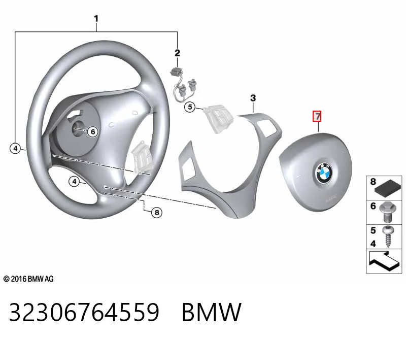 32306884328 BMW Подушка AIRBAG передня ліва