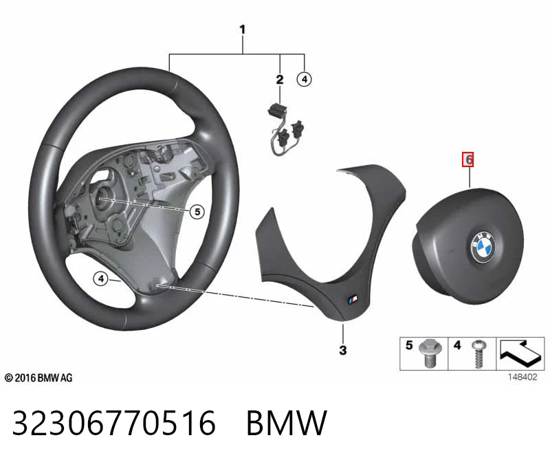 Купити 32306884328 BMW Подушка безпеки водія