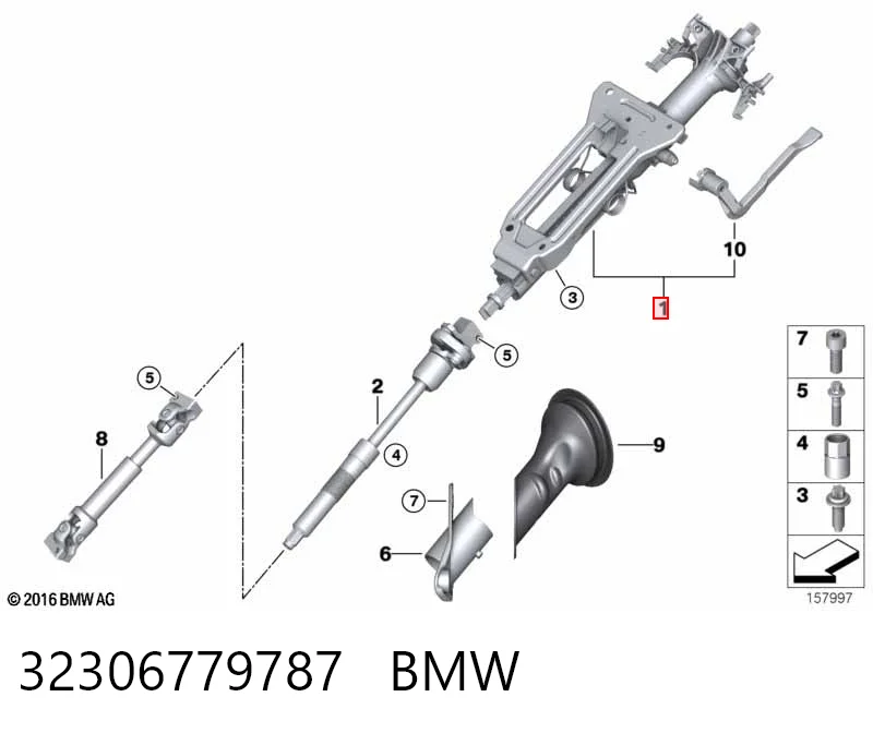Колонка рульового управління на BMW X6  E71