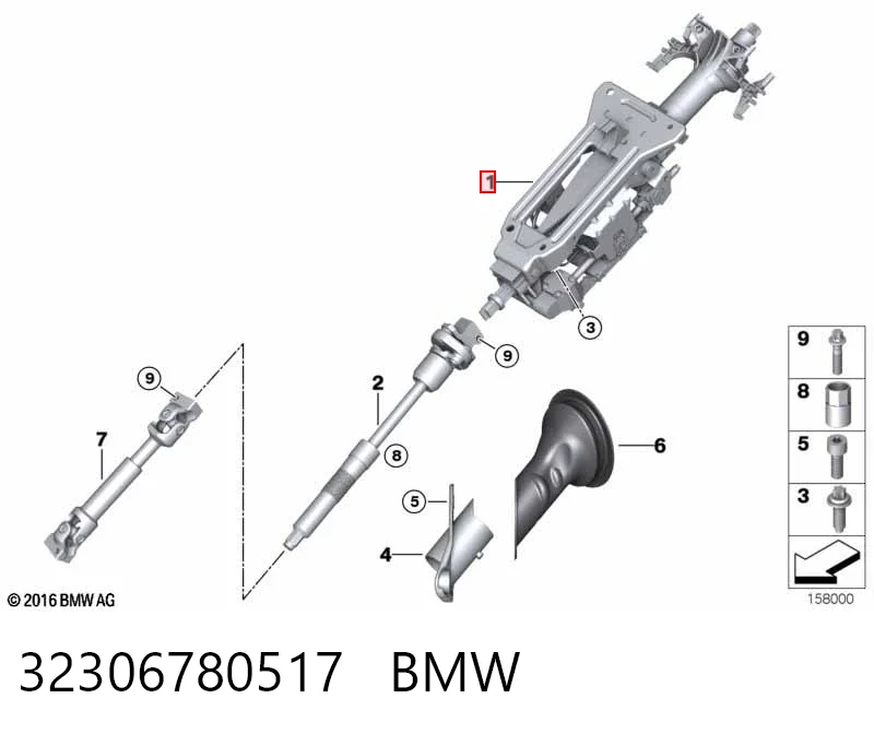 Колонка рульового управління на BMW X5  E70
