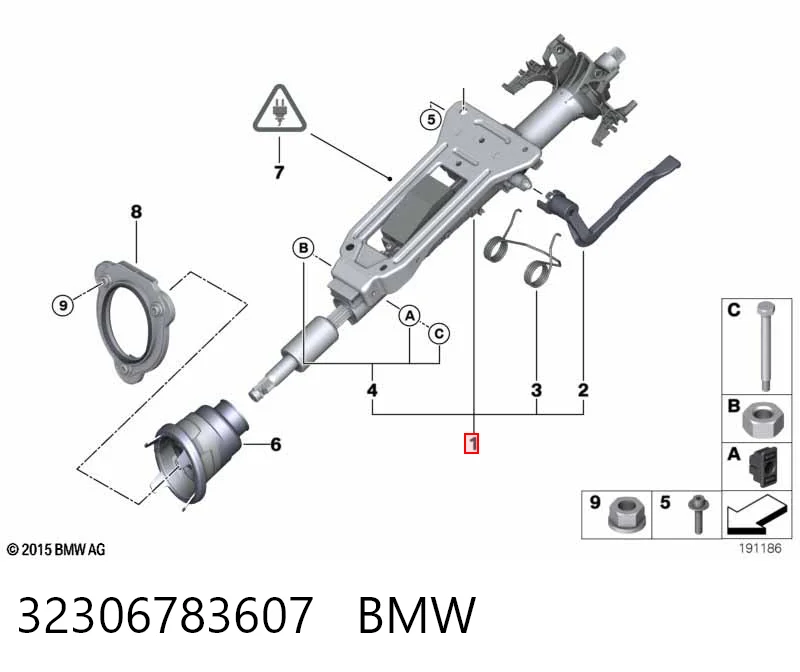 Колонка рульового управління на BMW 3  E90