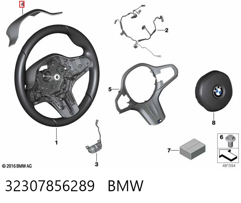 32307856289 BMW Накладка рульового колеса