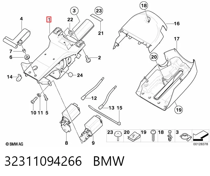 Колонка рульового управління на BMW X5  E53