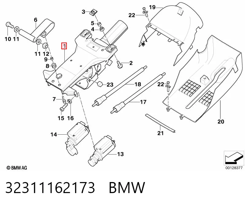 Рульова колонка BMW X5 позашляховик (E53) (2000 - 2006) ціна, від 31.18 USD