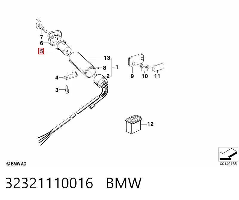 Замок запалювання, контактна група BMW 3 E21