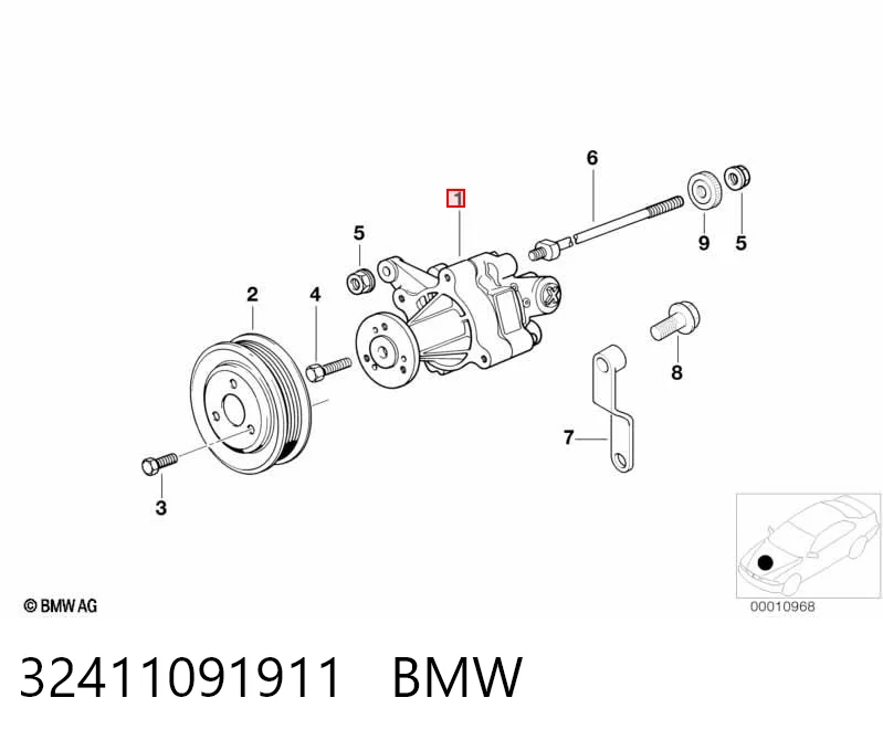 32411091911 BMW Насос гідропідсилювача