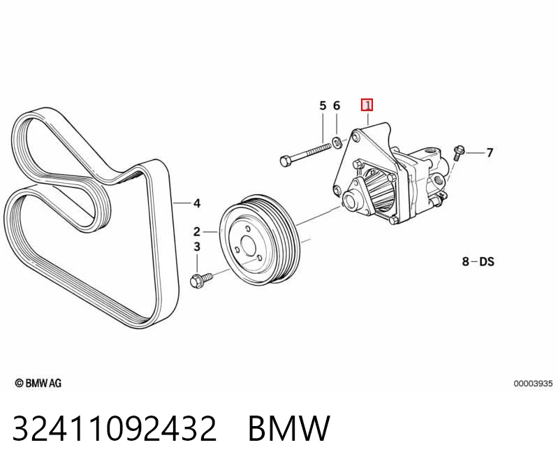 32411092432 BMW Насос гідропідсилювача