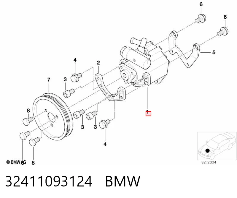 32411093124 BMW Насос гідропідсилювача