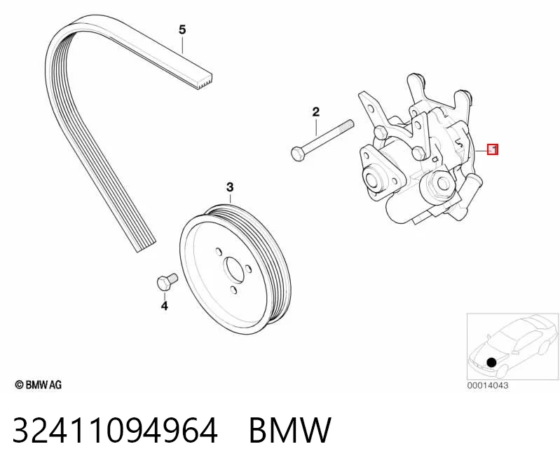 32411094964 BMW Насос гідропідсилювача