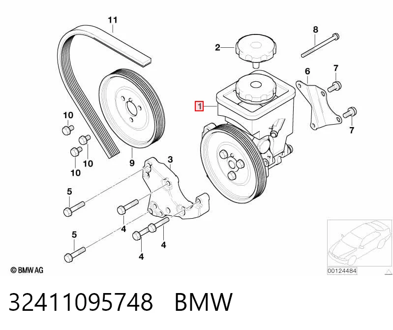 32411095748 BMW Насос гідропідсилювача