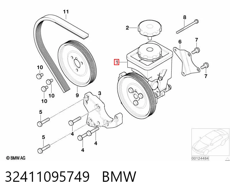 32411095749 BMW Насос гідропідсилювача