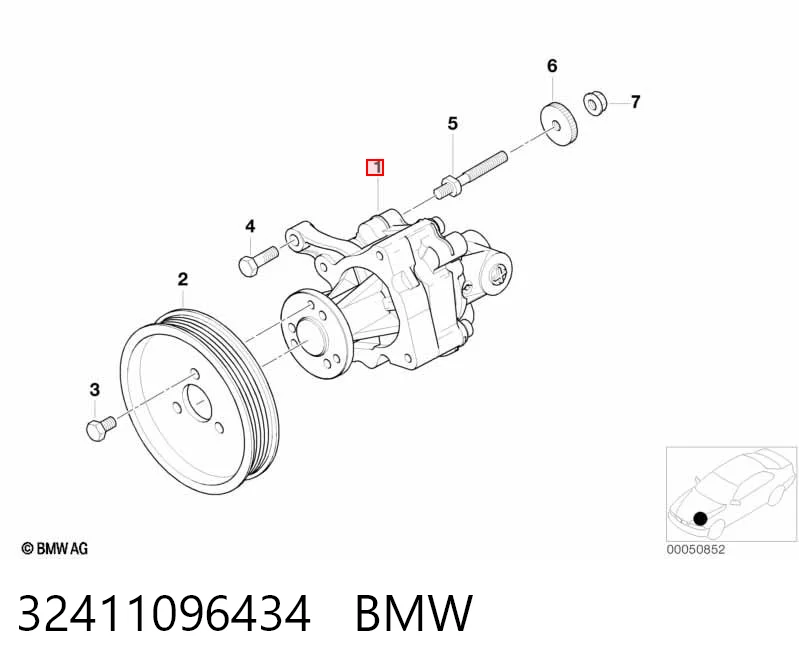 32411096434 BMW Насос гідропідсилювача