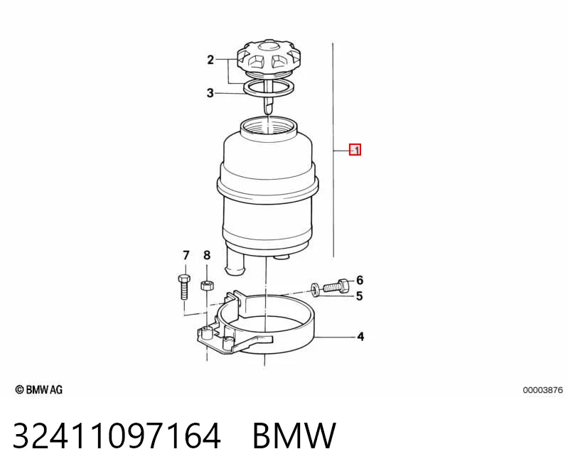 32411097164 BMW Бачок гідропідсилювача керма