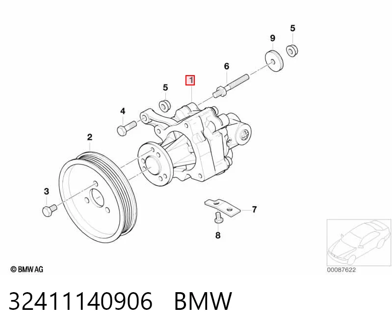 32411140906 BMW Насос гідропідсилювача