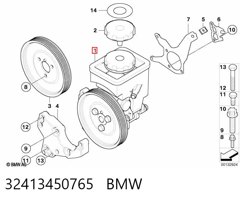 32413450765 BMW Насос гідропідсилювача