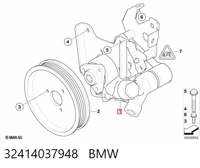 32414037948 BMW Насос гідропідсилювача