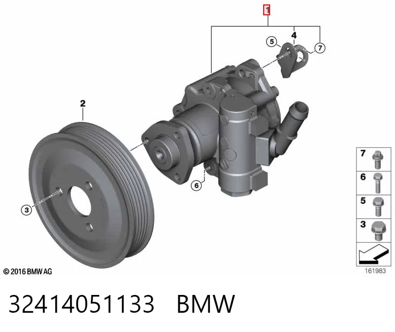 32414051133 BMW Насос гідропідсилювача