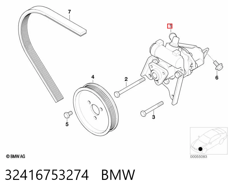 32416753274 BMW Насос гідропідсилювача