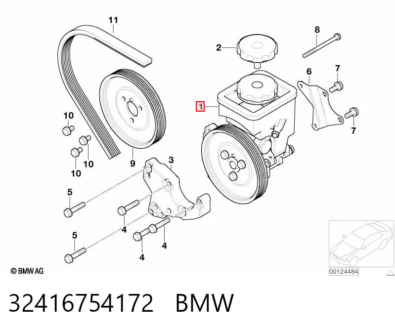 32416754172 BMW Насос гідропідсилювача