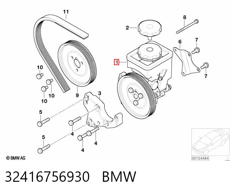 32416756930 BMW Насос гідропідсилювача